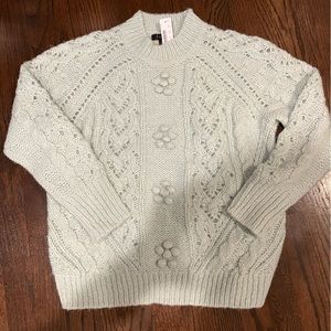 Beautiful Seafoam J Crew knit sweater NWT